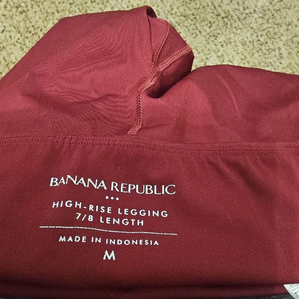 Banana Republic High-Rise Burgundy Leggings - Picture 2 of 2